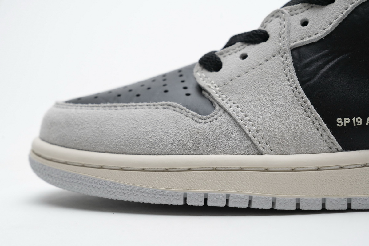 Jordan 1 Retro High Neutral Grey Hyper Crimson (Mid Quality)