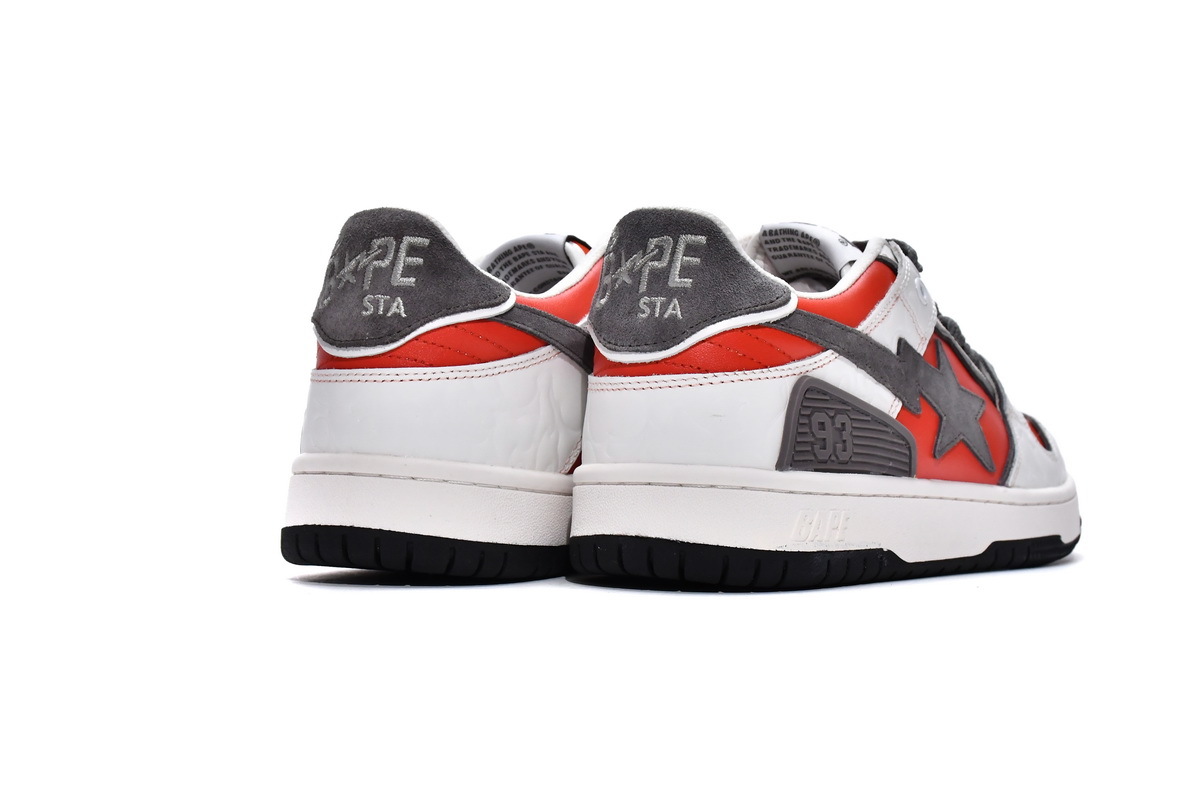 A Bathing Ape Bape SK8 Sta White Red
