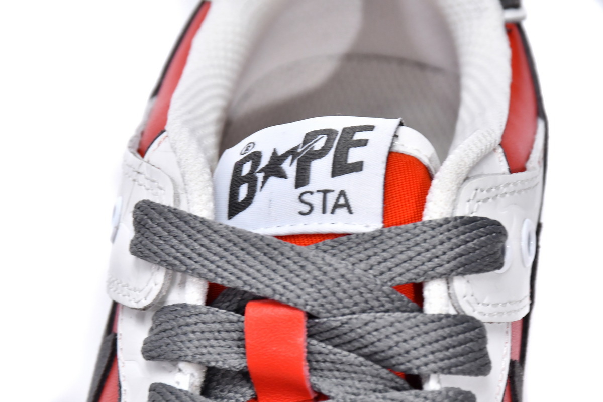 A Bathing Ape Bape SK8 Sta White Red