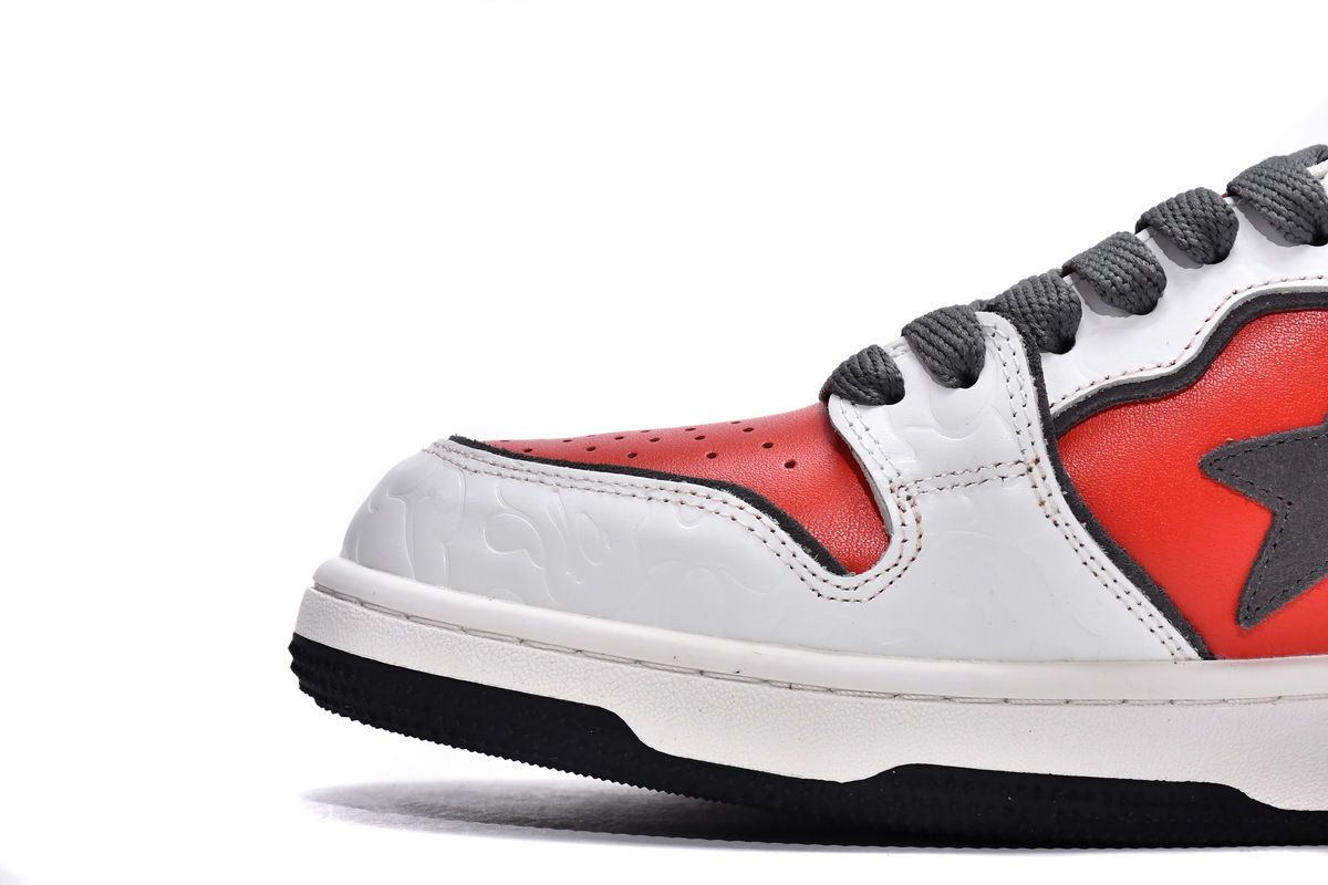 A Bathing Ape Bape SK8 Sta White Red