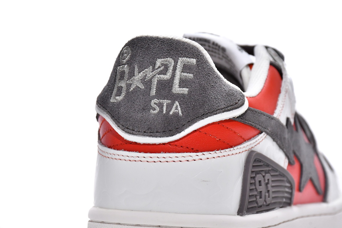 A Bathing Ape Bape SK8 Sta White Red