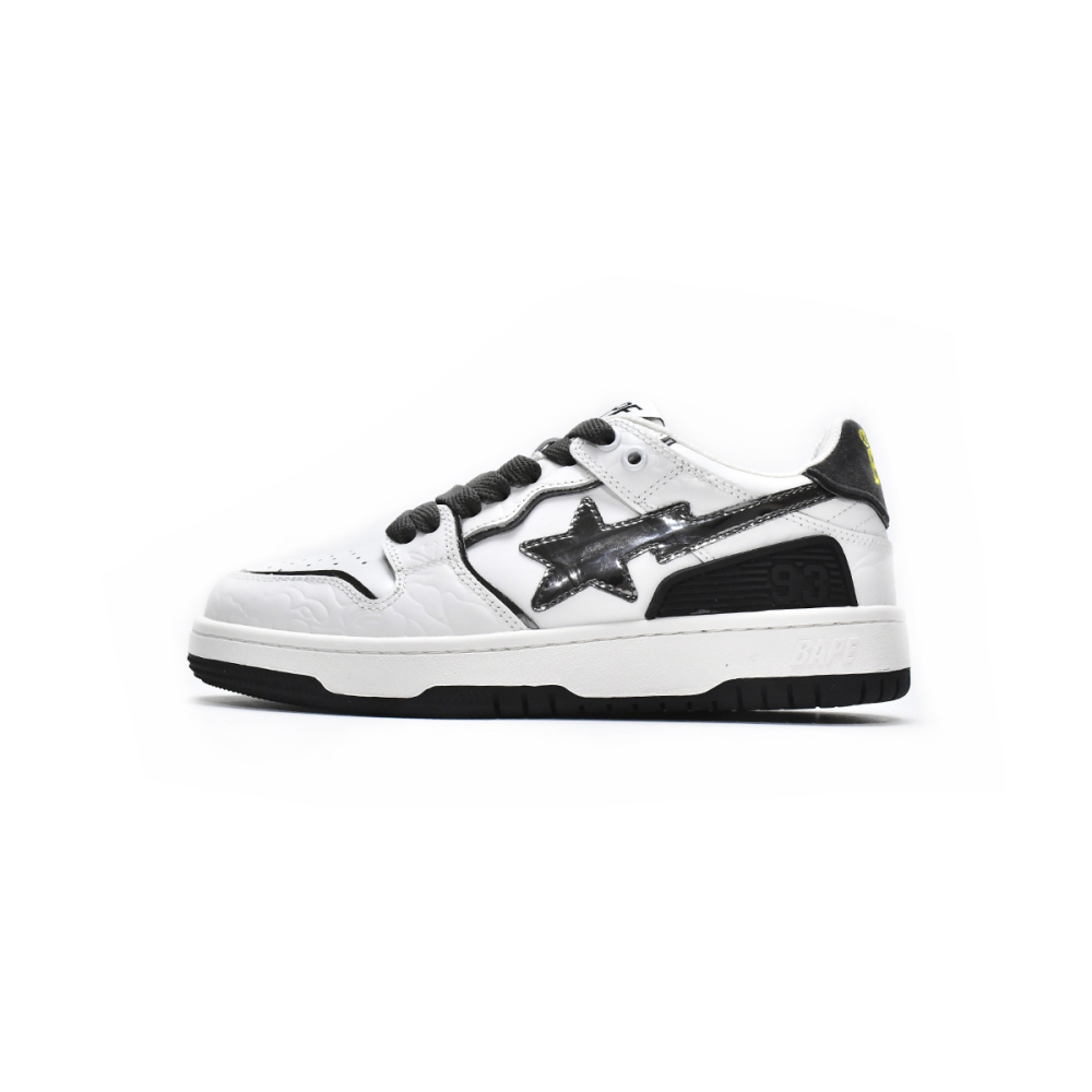 A Bathing Ape Bape SK8 Sta White Silver