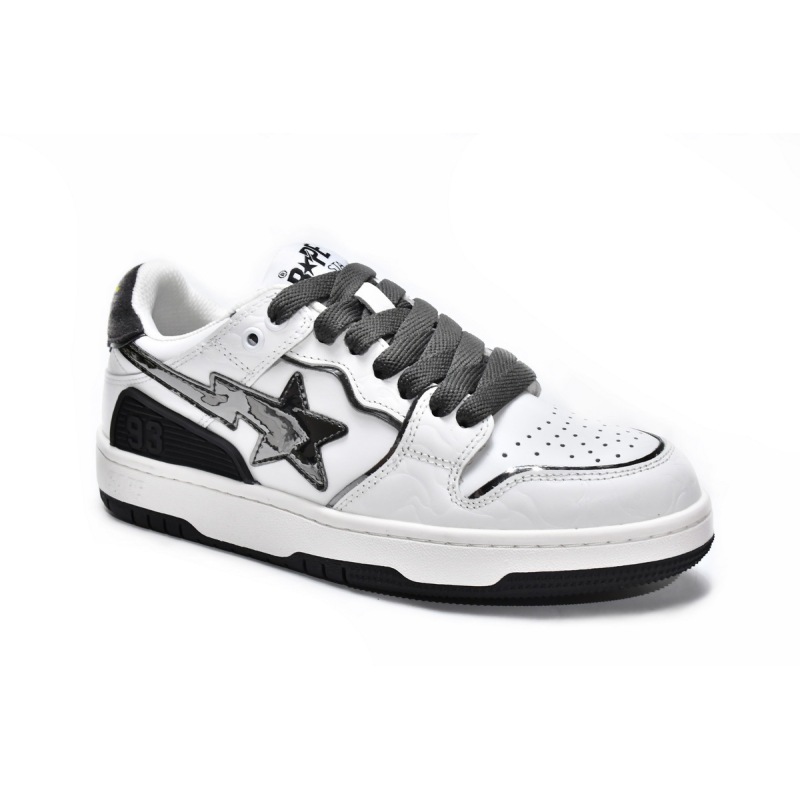 A Bathing Ape Bape SK8 Sta White Silver