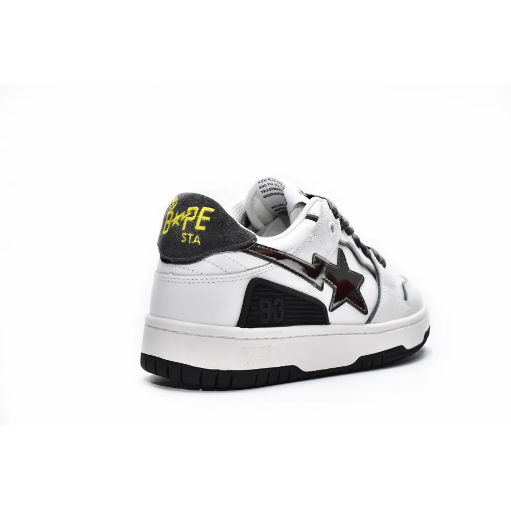 A Bathing Ape Bape SK8 Sta White Silver