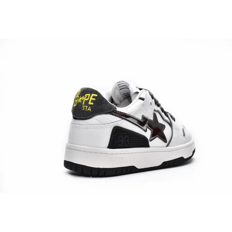 A Bathing Ape Bape SK8 Sta White Silver