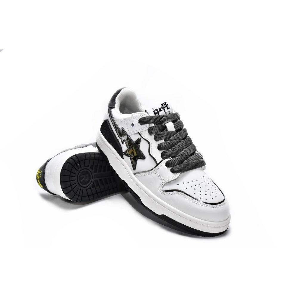 A Bathing Ape Bape SK8 Sta White Silver