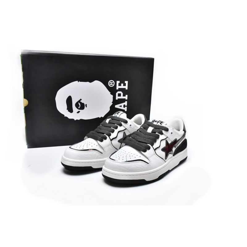 A Bathing Ape Bape SK8 Sta White Silver