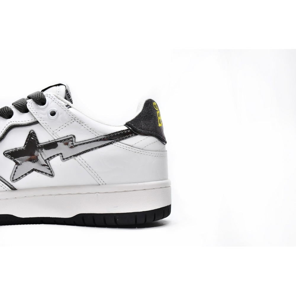 A Bathing Ape Bape SK8 Sta White Silver
