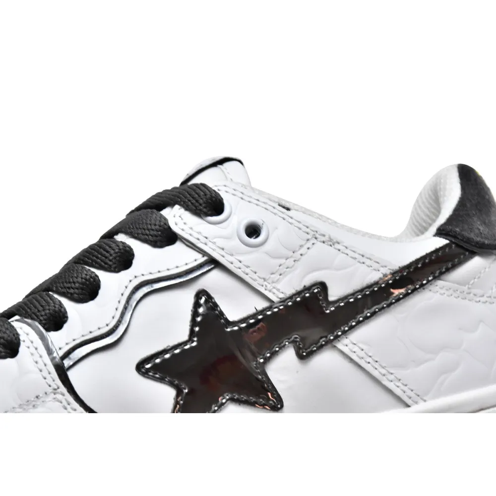 A Bathing Ape Bape SK8 Sta White Silver