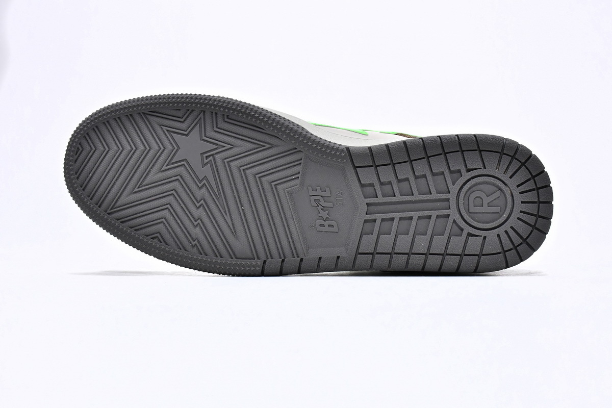 A Bathing Ape Bape SK8 Sta Grey Green