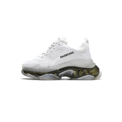 Blalenciaga Triple S Clear Sole White Grey 01