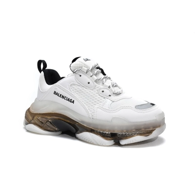 Blalenciaga Triple S Clear Sole White Grey 02