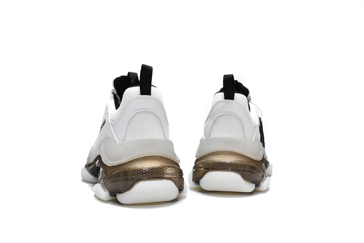 Blalenciaga Triple S Clear Sole White Grey