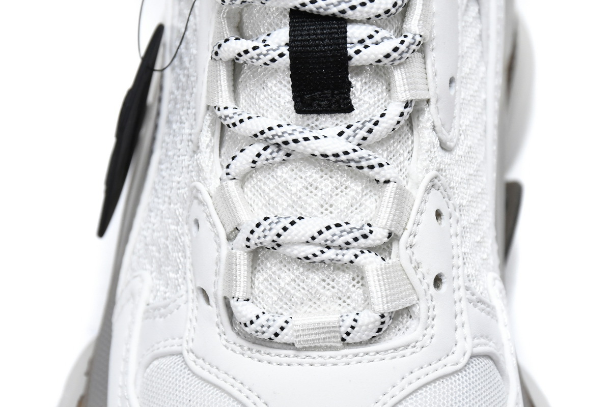 Blalenciaga Triple S Clear Sole White Grey