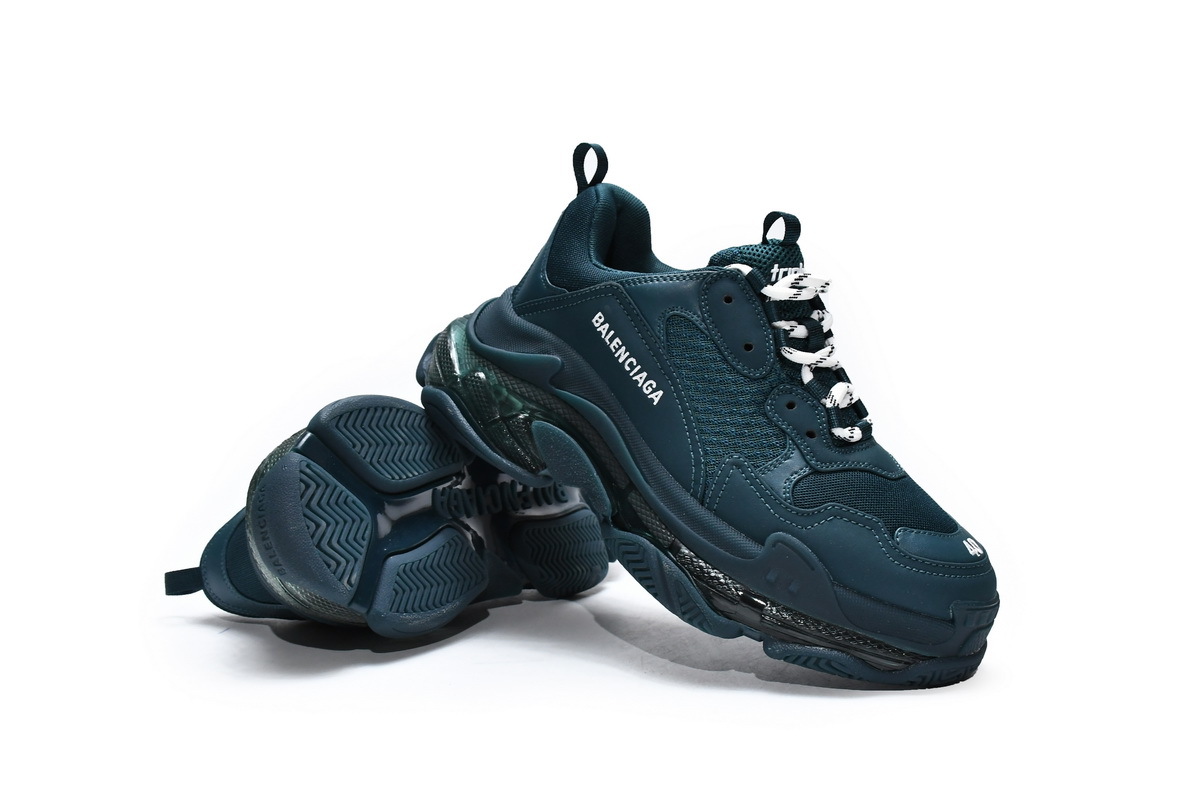 Balenciaga Triple S Clear Sole Full Dark Green
