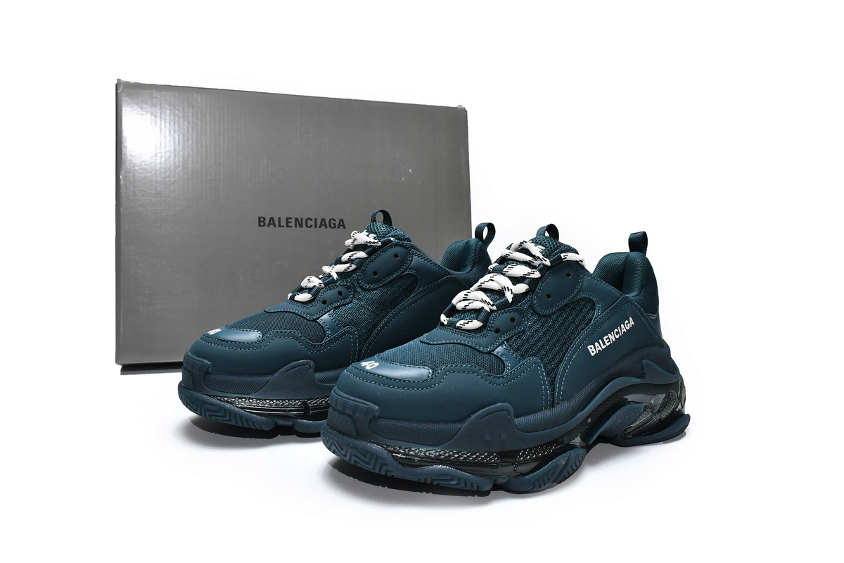Balenciaga Triple S Clear Sole Full Dark Green