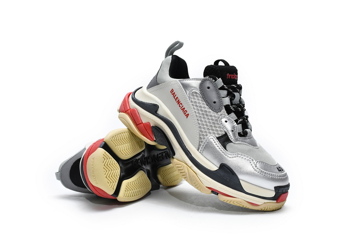 Balenciaga Triple S Silver Red (2018)