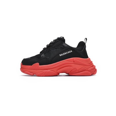 Balenciaga Triple S Black Red Sole 01