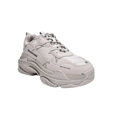 Balenciaga All Over Logo Triple S Beige 02