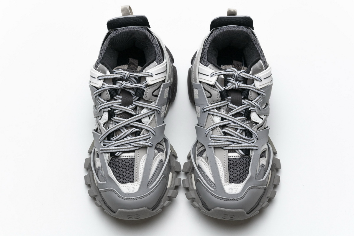 Balenciaga Track Grey White 555032 W1GB7 1214 with LED