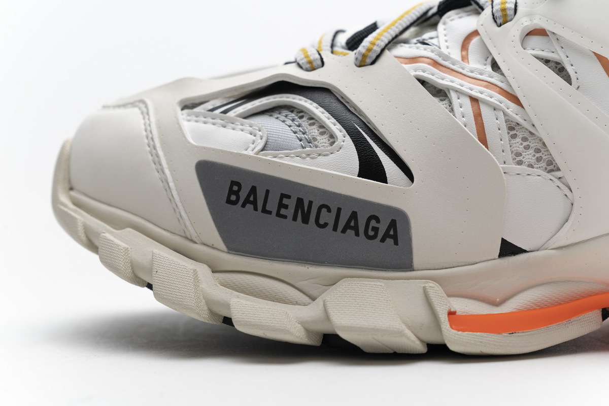 Balenciaga Track White Orange 542436 W1GB7 9059 with LED