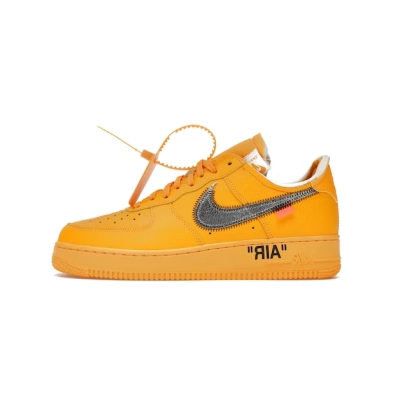 Nike Air Force 1 Low Off-White ICA University Gold 01