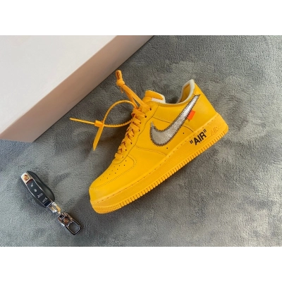 Nike Air Force 1 Low Off-White ICA University Gold 02