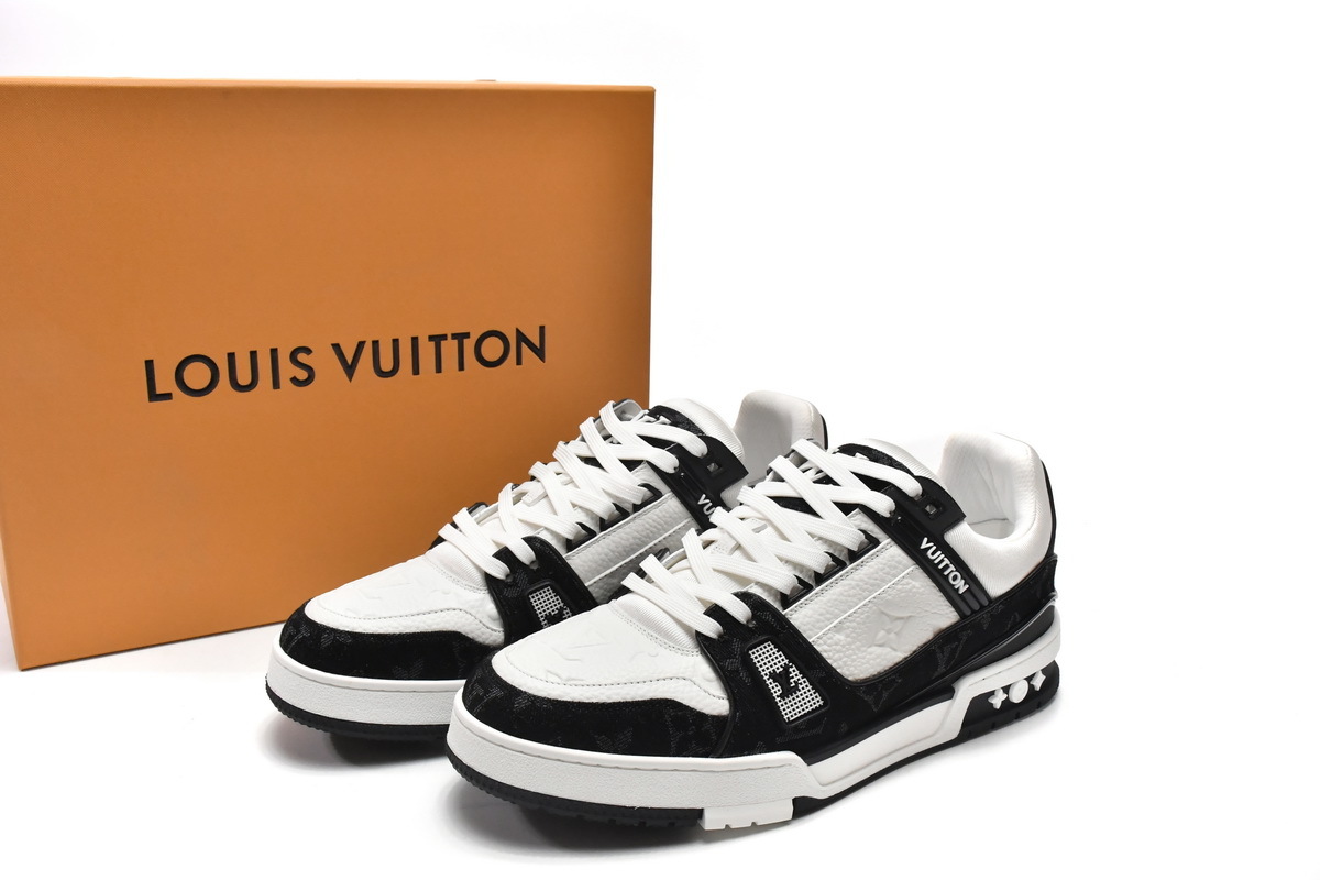 Louis Vuitton LV Trainer White Black White