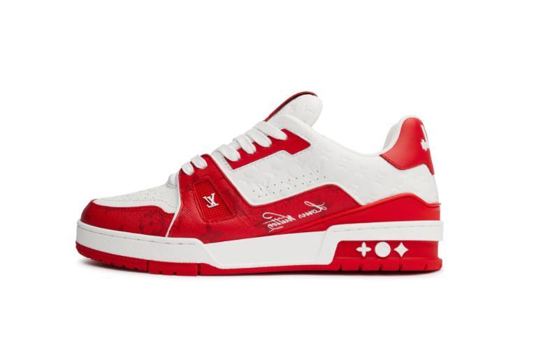 Louis Vuitton Trainer #54 Signature Red White
