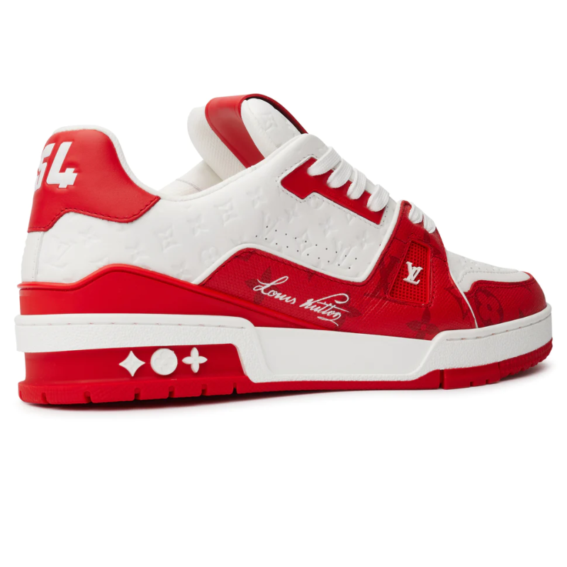 Louis Vuitton Trainer #54 Signature Red White