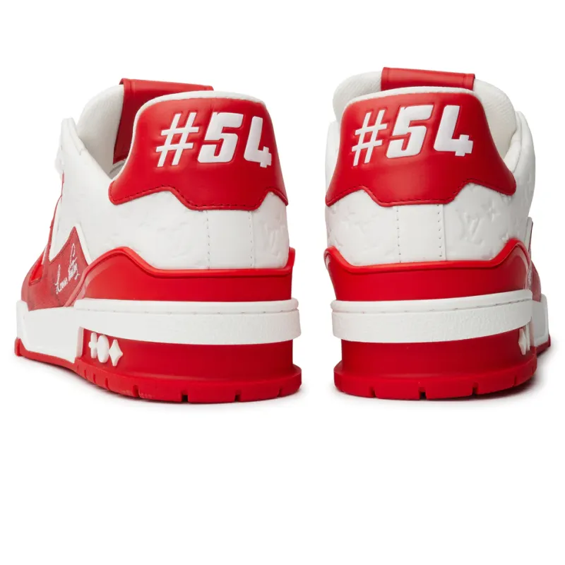 Louis Vuitton Trainer #54 Signature Red White