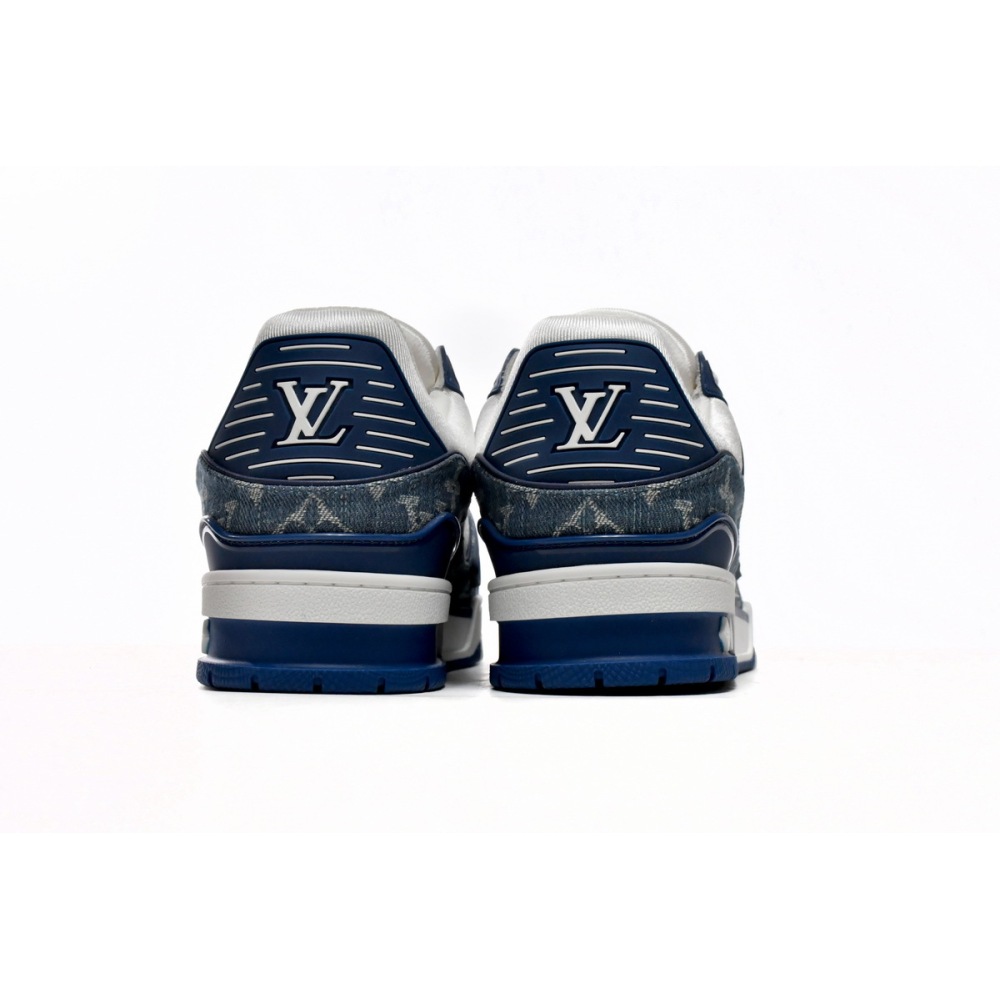Louis Vuitton LV Trainer Monogram Denim White Blue