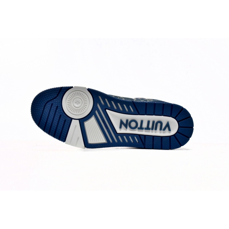 Louis Vuitton LV Trainer Monogram Denim White Blue
