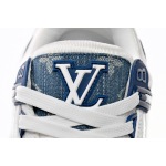 Louis Vuitton LV Trainer Monogram Denim White Blue