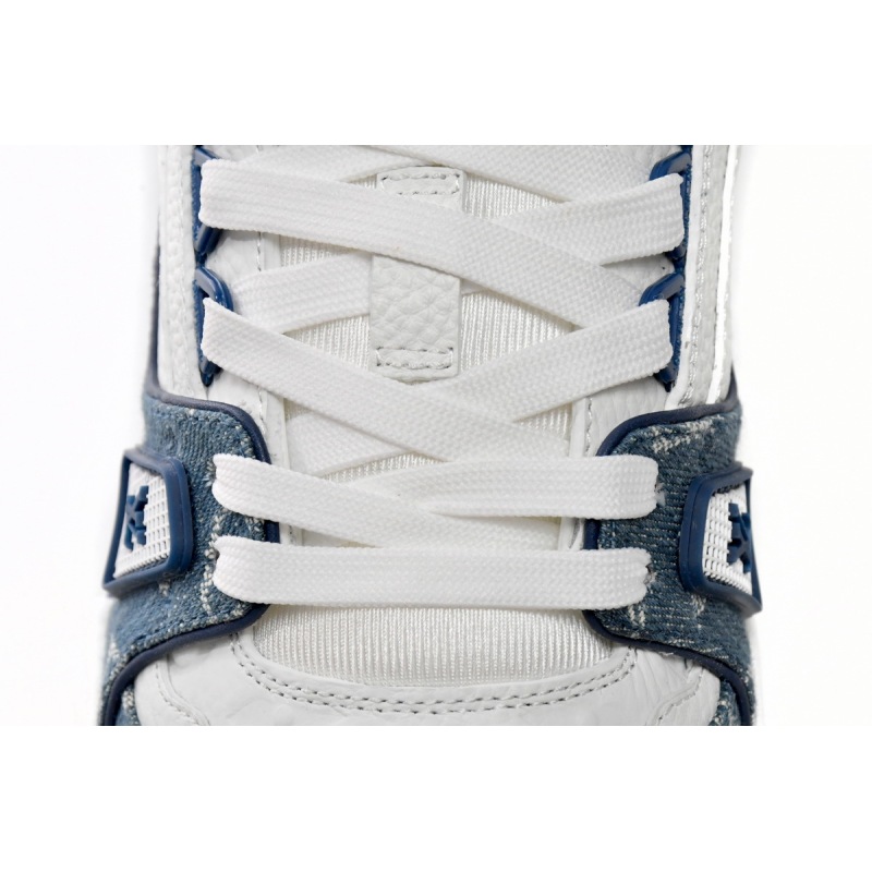 Louis Vuitton LV Trainer Monogram Denim White Blue