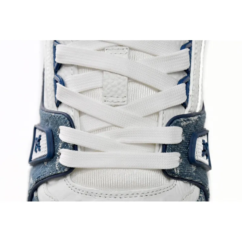 Louis Vuitton LV Trainer Monogram Denim White Blue