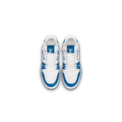 Louis Vuitton Trainer #54 Signature Blue White 02