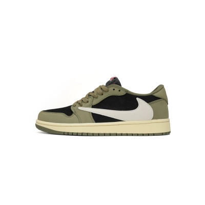 Travis Scott x Air Jordan 1 Low OG Black Olive  01