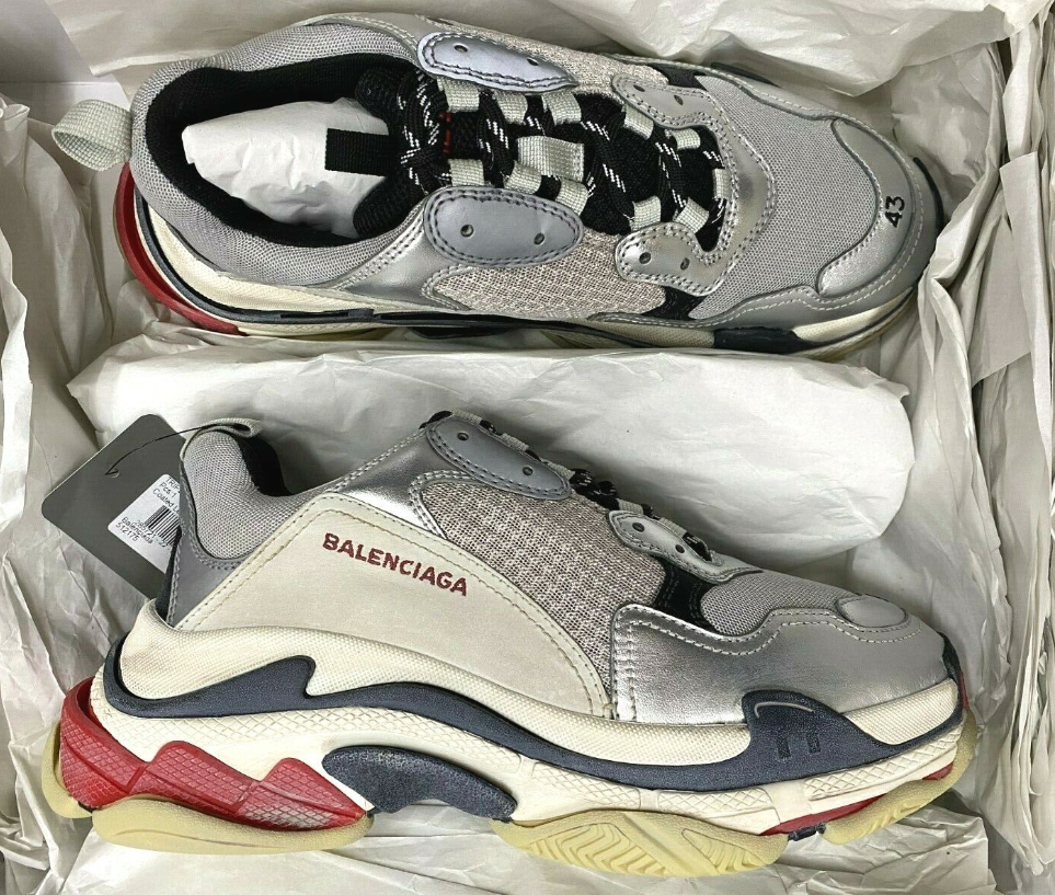 Balenciaga Triple S Silver Red (2018) review Camille Attlee
