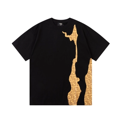 Zafa Wear Fendi Gremlins Eyes Color Block Print T-Shirt F131 01