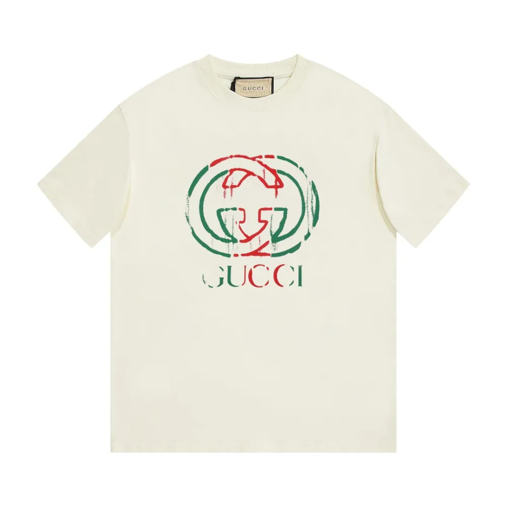 Zafa Wear Gucci Distress Red and Green Logo T-Shirt 