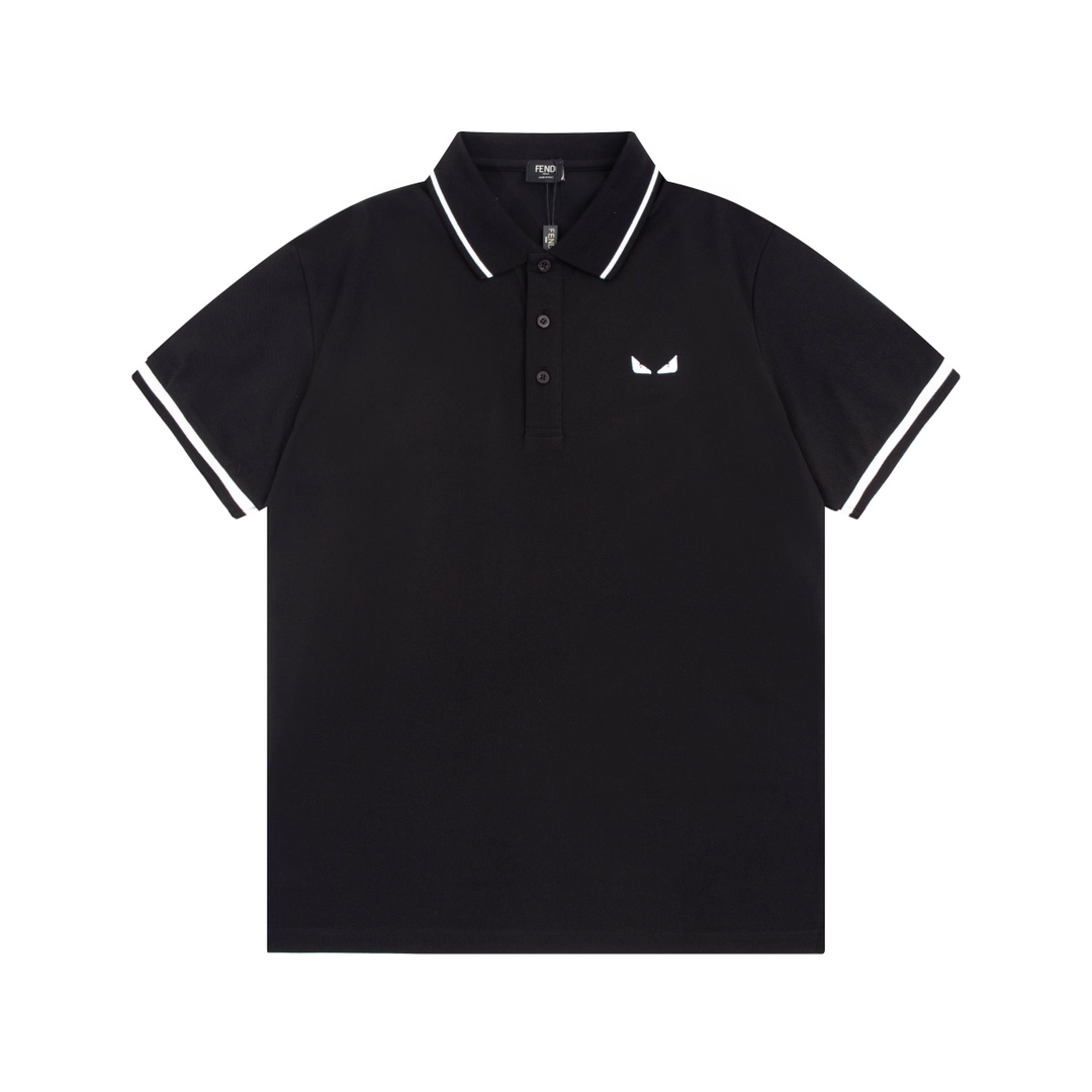 Zafa Wear Fendi Small Eyes LOGO Embroidered Polo Shirt F133
