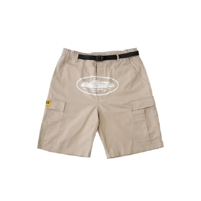 Zafa wear Corteiz Alcatraz Cargo Shorts Beige 01