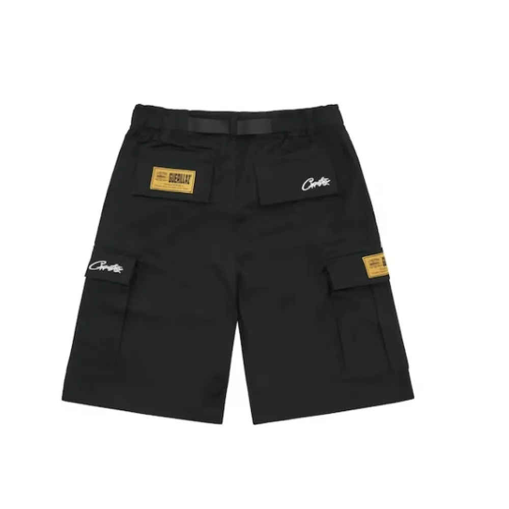 Zafa wear Corteiz Alcatraz Cargo Shorts Black