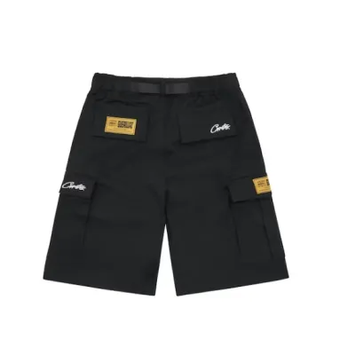Zafa wear Corteiz Alcatraz Cargo Shorts Black 02
