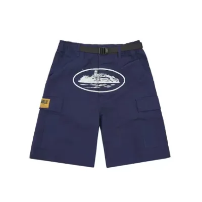 Zafa wear Corteiz Alcatraz Cargo shorts in Navy 01