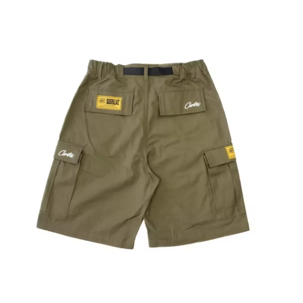 Zafa wear Corteiz Alcatraz Cargo Shorts Khaki Green