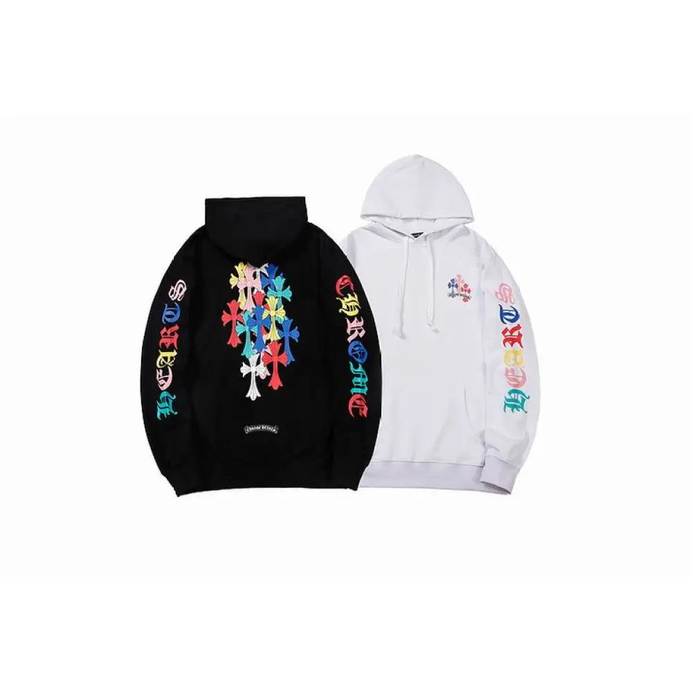 Top Qulity Chrome Hearts Multi Color Cross Cemetery Hoodie 8839