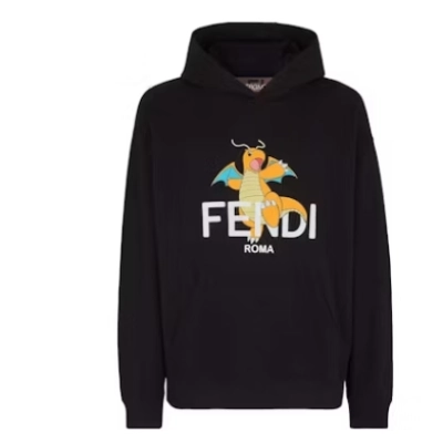 Zafa Wear  Fendi x FRGMT x Pokemon Sweatshirt Black 01