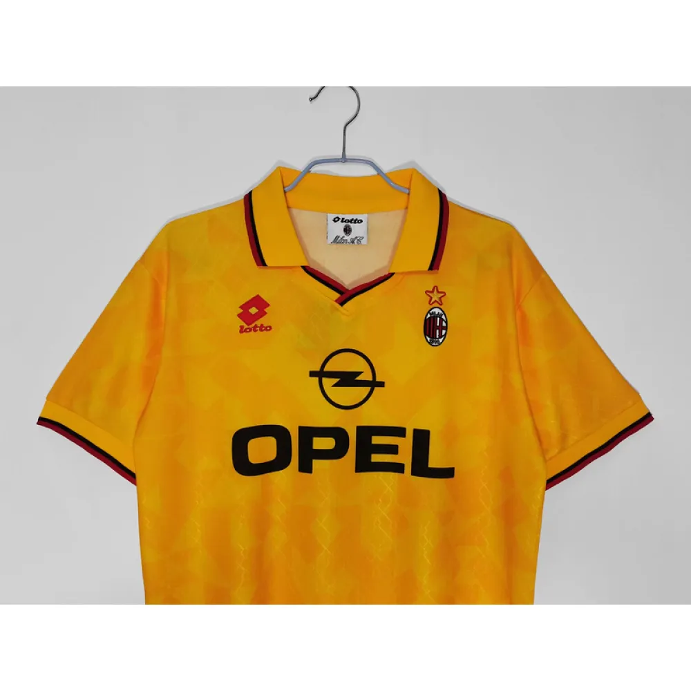 Serie A 1995/96 AC Milan Second Away Soccer Jersey